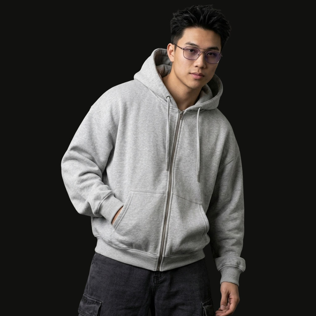 Heavyweight Zip Hoodie — Oversize | Custom Print
