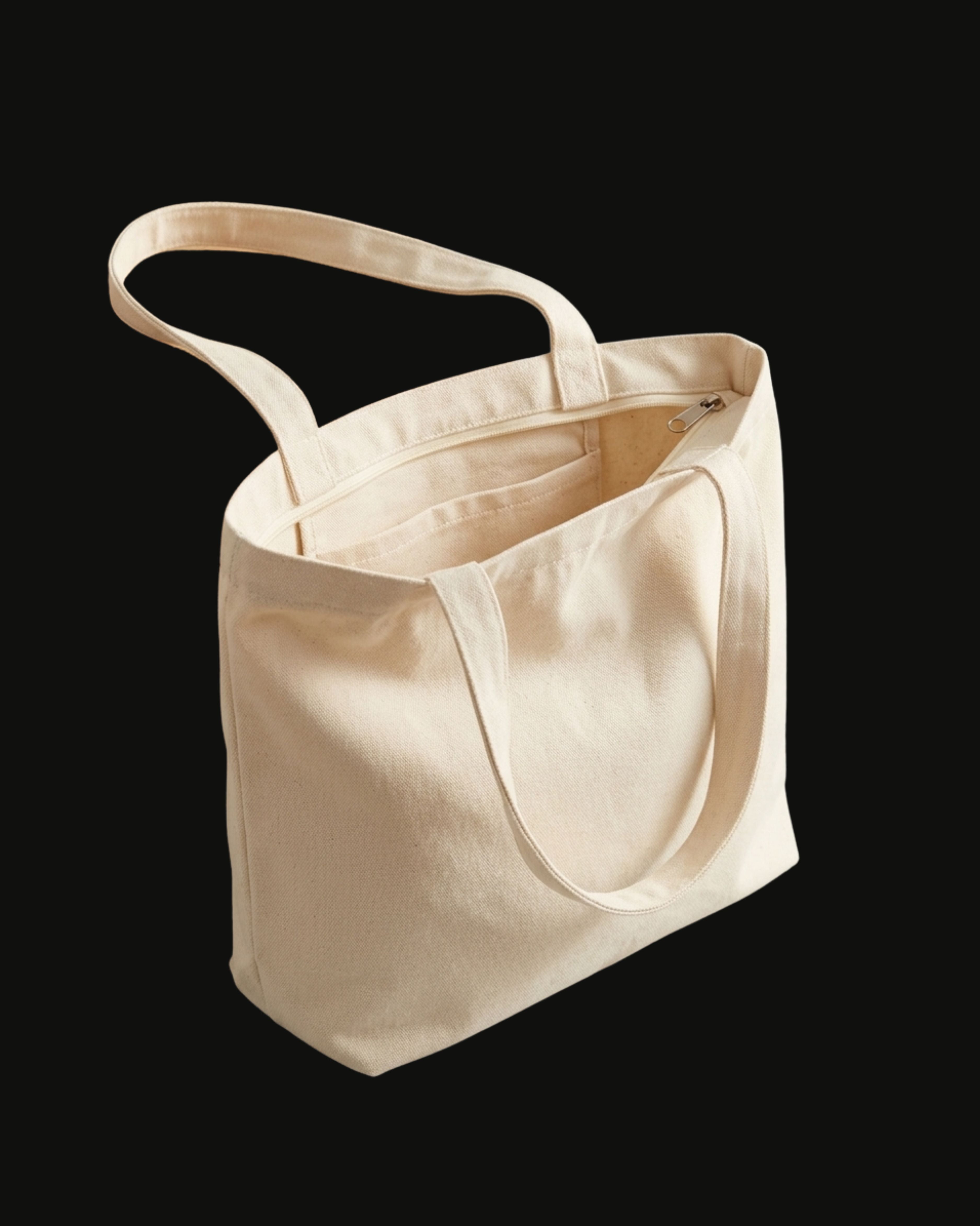 Tote Bag Jute — Mit Reißverschluss & Innentasche | Custom Print