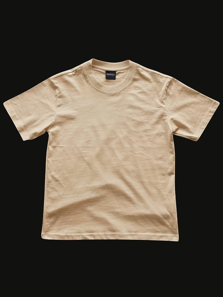 workclo. Heavyweight Oversize T-Shirt aus 100% Baumwolle in Weiß, 280 GSM, mit Rundhalsausschnitt und robuster Doppelnaht.